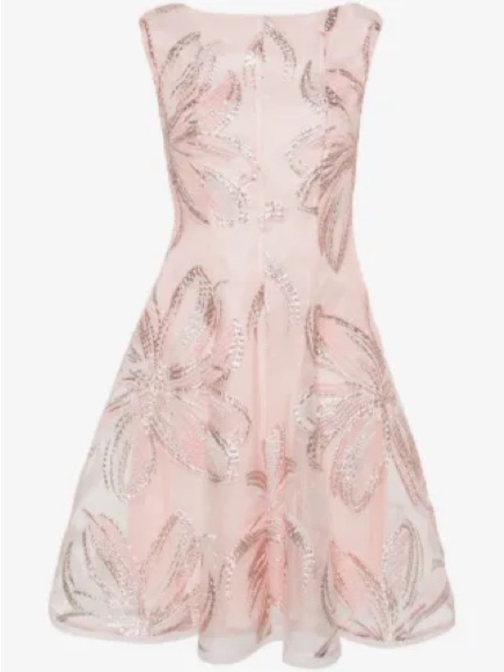 TALBOT RUNHOF Floral Appliqué Lurex Dress